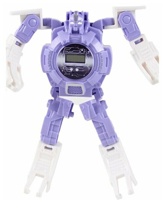 Детские наручные часы робот-трансформер ch toys фиолетовый