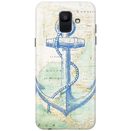 фото Re:paчехол - накладка artcolor для samsung galaxy a6 (2018) с принтом "якорь на карте"