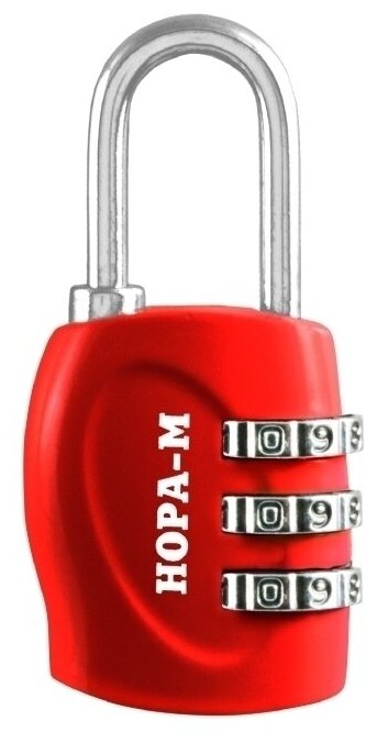 Замок для чемодана кодовый Нора-М 610 ширина 31 мм - Красный