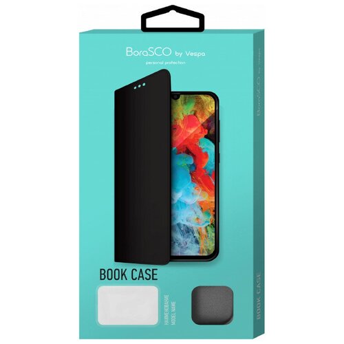 фото Чехол-книжка для xiaomi mi note 10 lite, черный, borasco