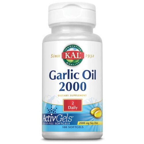 Garlic Oil 2000 мг (Чесночное Масло) 100 гелевых капсул (KAL)