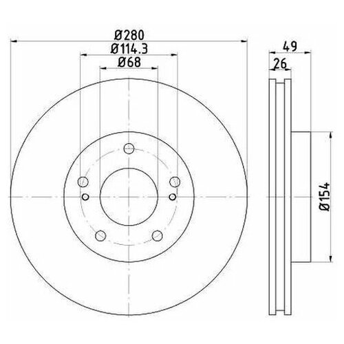 фото Тормозной диск nisshinbo nd2002k для nissan cefiro ii, maxima iv