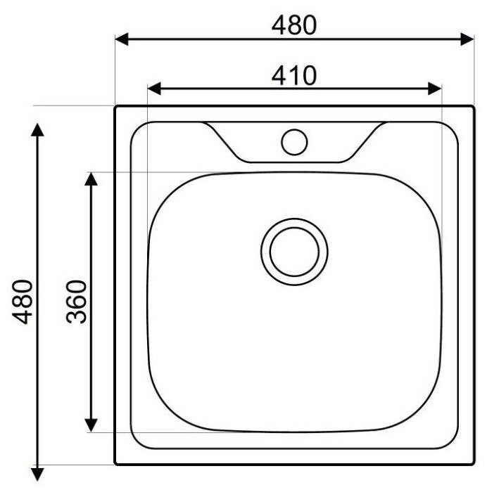 Кухонная мойка Navako Bliss 480N - фотография № 3