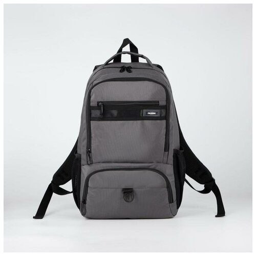 фото Рюкзак, отдел на молнии, 3 наружных кармана, 2 боковых кармана, цвет серый qwen