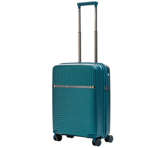 Чемодан Robinzon Madeira Deluxe, 37 л, размер S, бирюзовый чемодан чемоданментолm 37 л размер s бирюзовый
