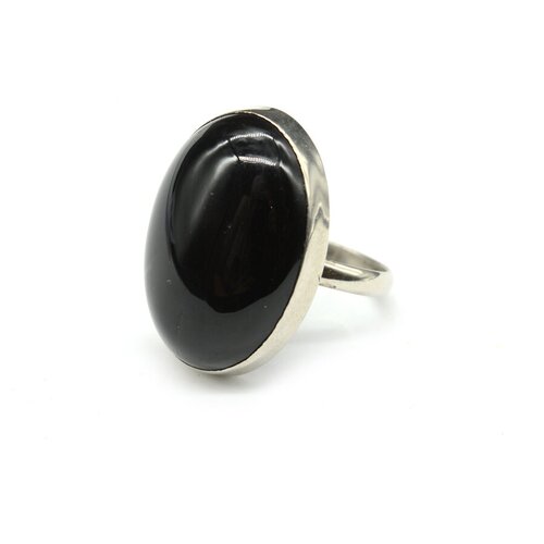 Кольцо Радуга Камня, агат, размер 17, черный