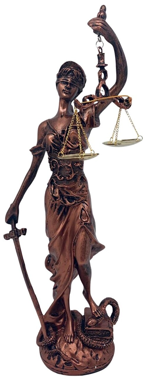 Статуэтка BLT, фигурка Фемида Богиня правосудия бронзовая большая , 38 см