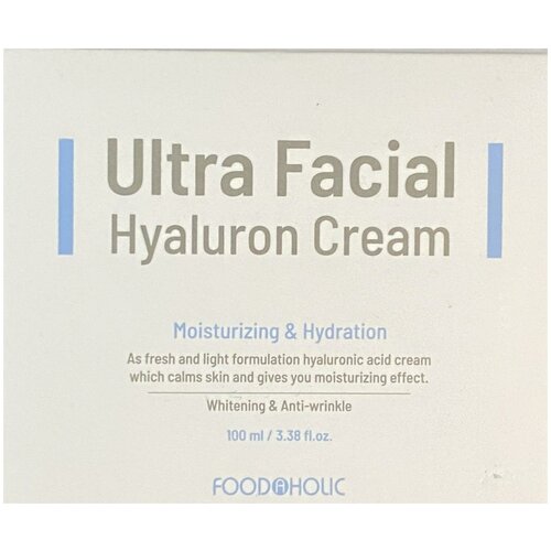 Купить Food a Holic Ultra Facial Hyaluron Cream Антивозрастной функциональный крем для лица с гиалуроновой кислотой 100 мл, FOODAHOLIC