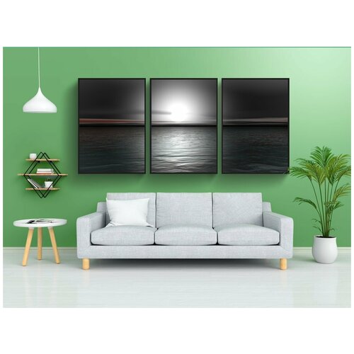 фото Набор модулных постеров для интерьера "солнце, вода, холодный" 60x90 см. в тубусе, без рамки lotsprints