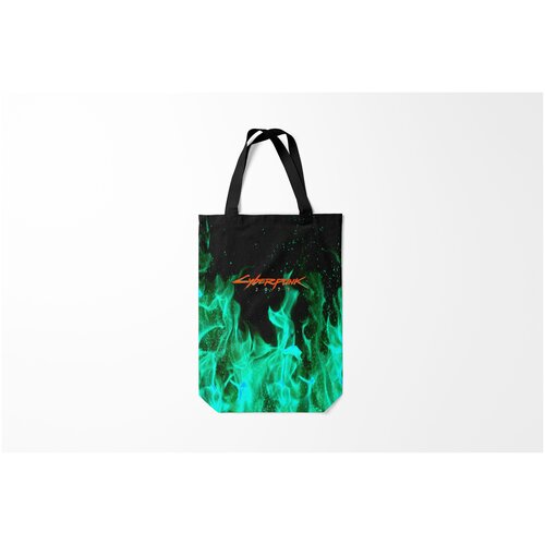 фото Сумка-шоппер / 31х42 см / геймерам / cyberpunk 2077 киберпанк burnettie