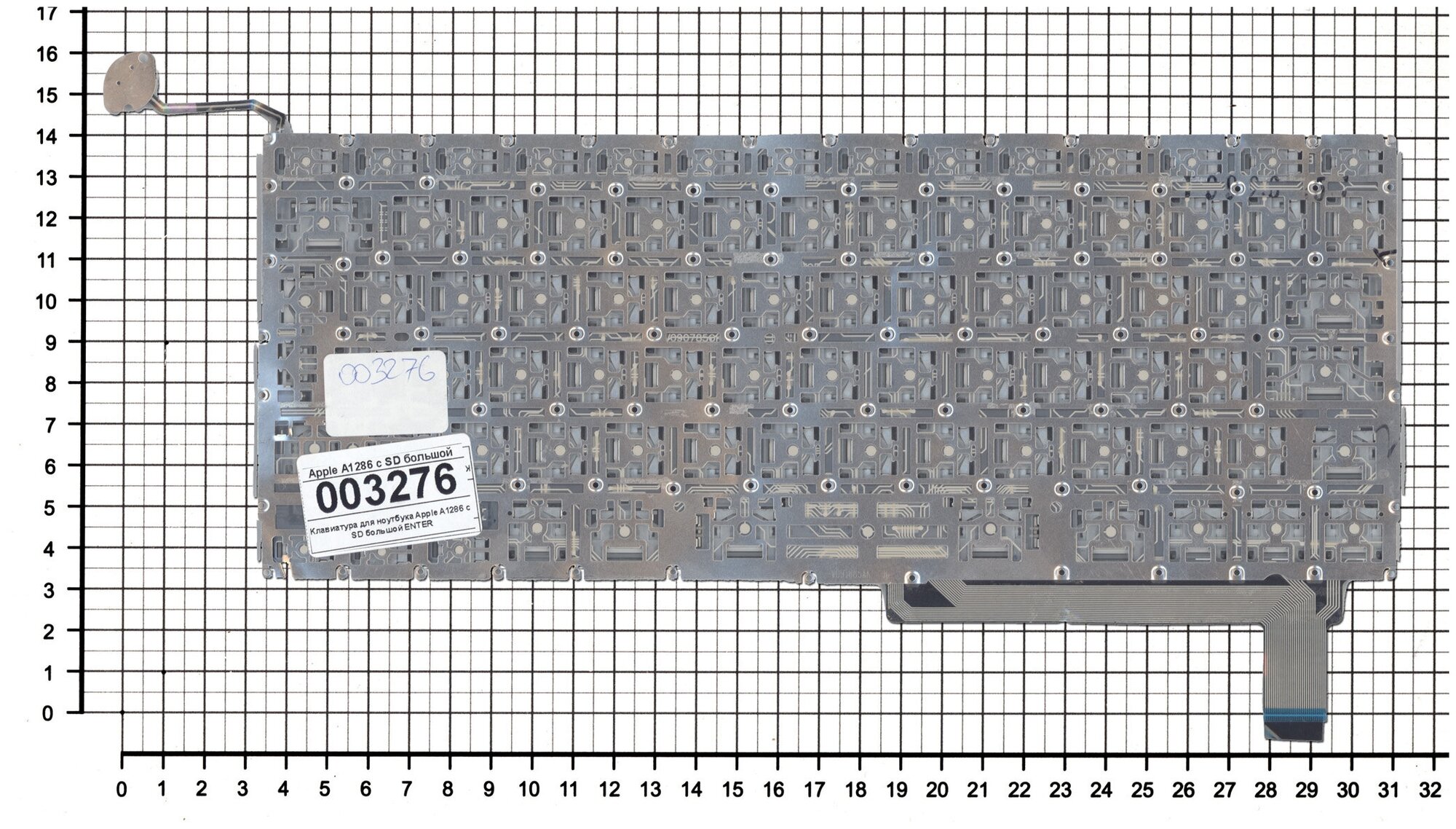 Клавиатура для ноутбука Apple MacBook Pro 15 MD318 с SD большой ENTER Русская Чёрная
