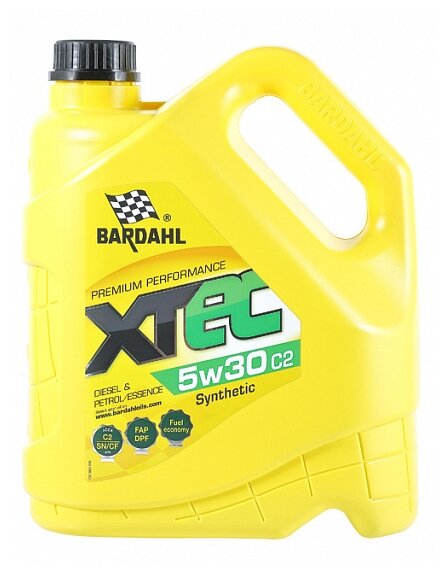 Моторное масло Bardahl XTEC 5W30 C2 Синтетическое 4 л