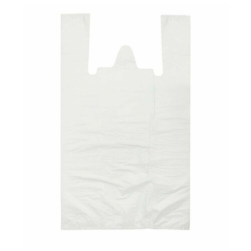 Пакет Майка 38см(+18)*70см, 25мкм, белый, 100 шт.