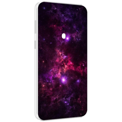 Чехол MyPads фиолетовый-космос-с-облаками для Meizu 16 Plus / 16th Plus задняя-панель-накладка-бампер
