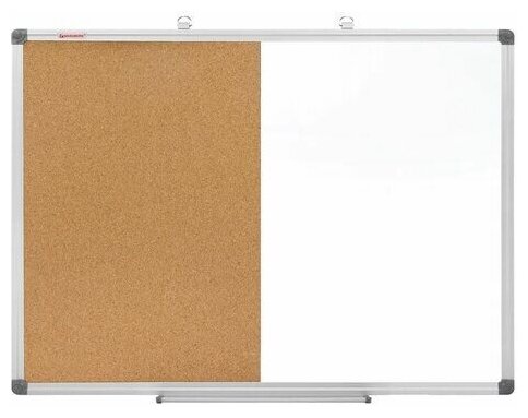 Доска комбинированная: магнитно-маркерная, пробковая для объявлений, 60х90 см, BRAUBERG "Extra", 237566