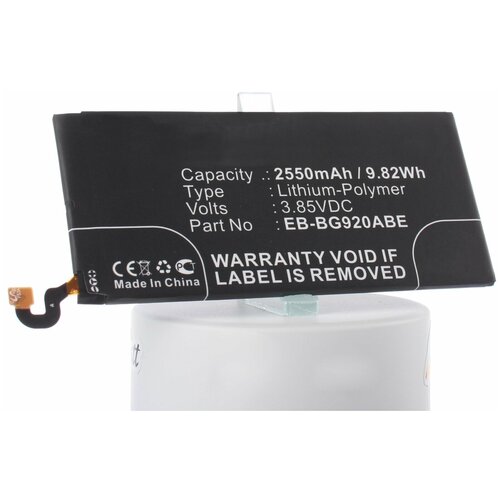 Аккумулятор iBatt iB-B1-M862 2550mAh для Samsung EB-BG920ABE, GH43-04413B