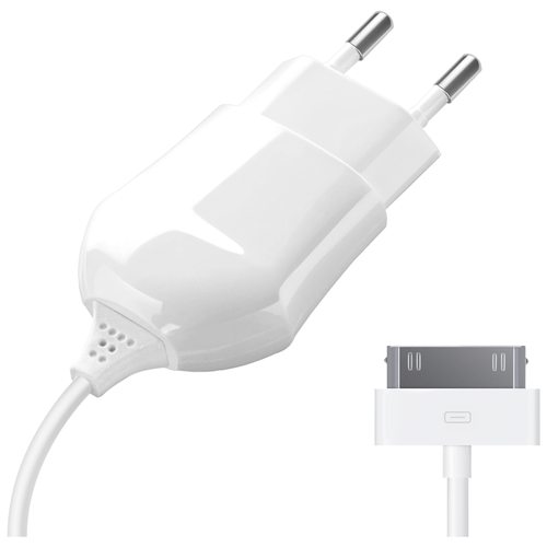 Сетевое зарядное устройство Deppa для iPhone/iPod 1A белый (23124) 30pin