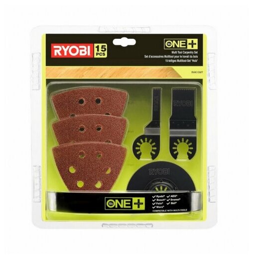 Набор насадок Ryobi RAK15MT для МФИ (15 шт.) 5132002809