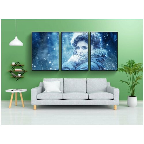 фото Набор модулных постеров для интерьера "мода, красота, модель" 60x90 см. в тубусе, без рамки lotsprints