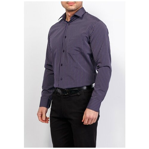 фото Рубашка мужская длинный рукав casino c231/15/646/z, полуприталенный силуэт / regular fit, цвет синий, рост 174-184, размер ворота 39