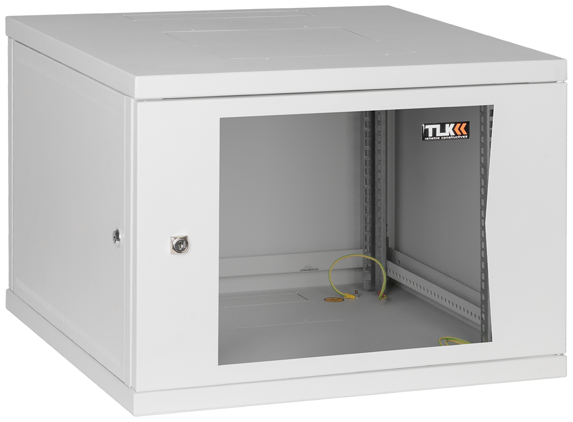 Шкаф настенный TLK LITE TWI-126060-R-G-GY 12U 600мм дверь стекло серый