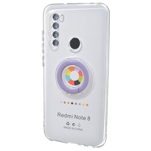 фото Чехол-накладка для xiaomi redmi note 8 new ring tpu сиреневый nl