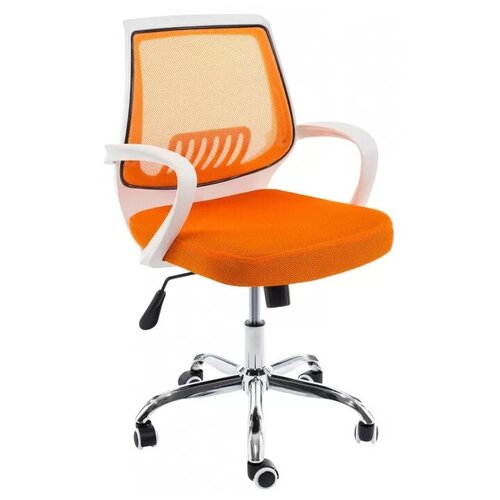 фото Компьютерное кресло woodville ergoplus белое/оранжевое