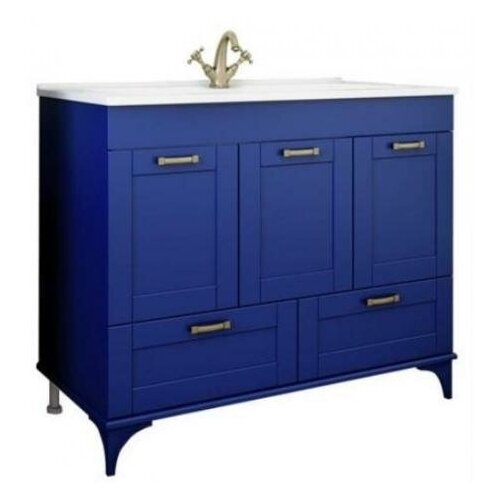 Тумба с раковиной Sanflor Ванесса 105 напольная, индиго