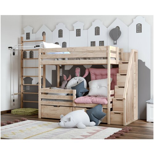 Двухъярусная кровать 160x80/ Кровать двухъярусная детская (двухэтажная кровать) 