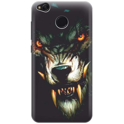 фото Gosso ультратонкий силиконовый чехол-накладка для xiaomi redmi 4x с принтом "злой оборотень"