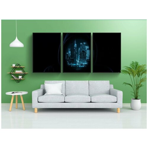 фото Набор модулных постеров для интерьера "хакер, атака, маска" 60x90 см. в тубусе, без рамки lotsprints