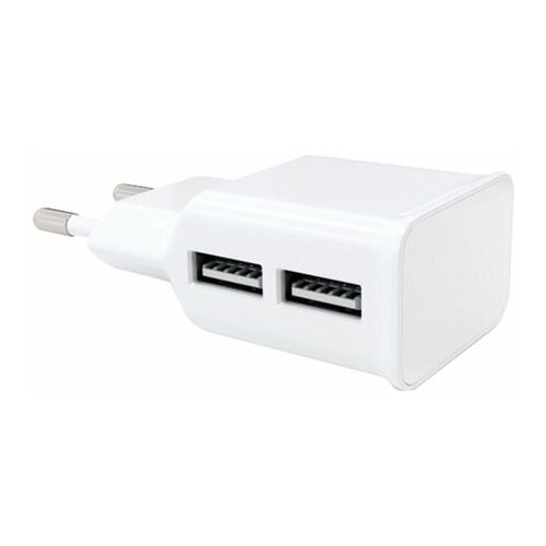 Зарядное устройство сетевое (220В) RED LINE NT-2A 2 порта USB выходной ток 2 1 А белое, 2 шт