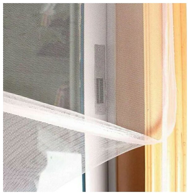 Москитная сетка на окна, с самоклеящейся лентой/ 2 шт, 150х150 см, белая сетка от насекомых