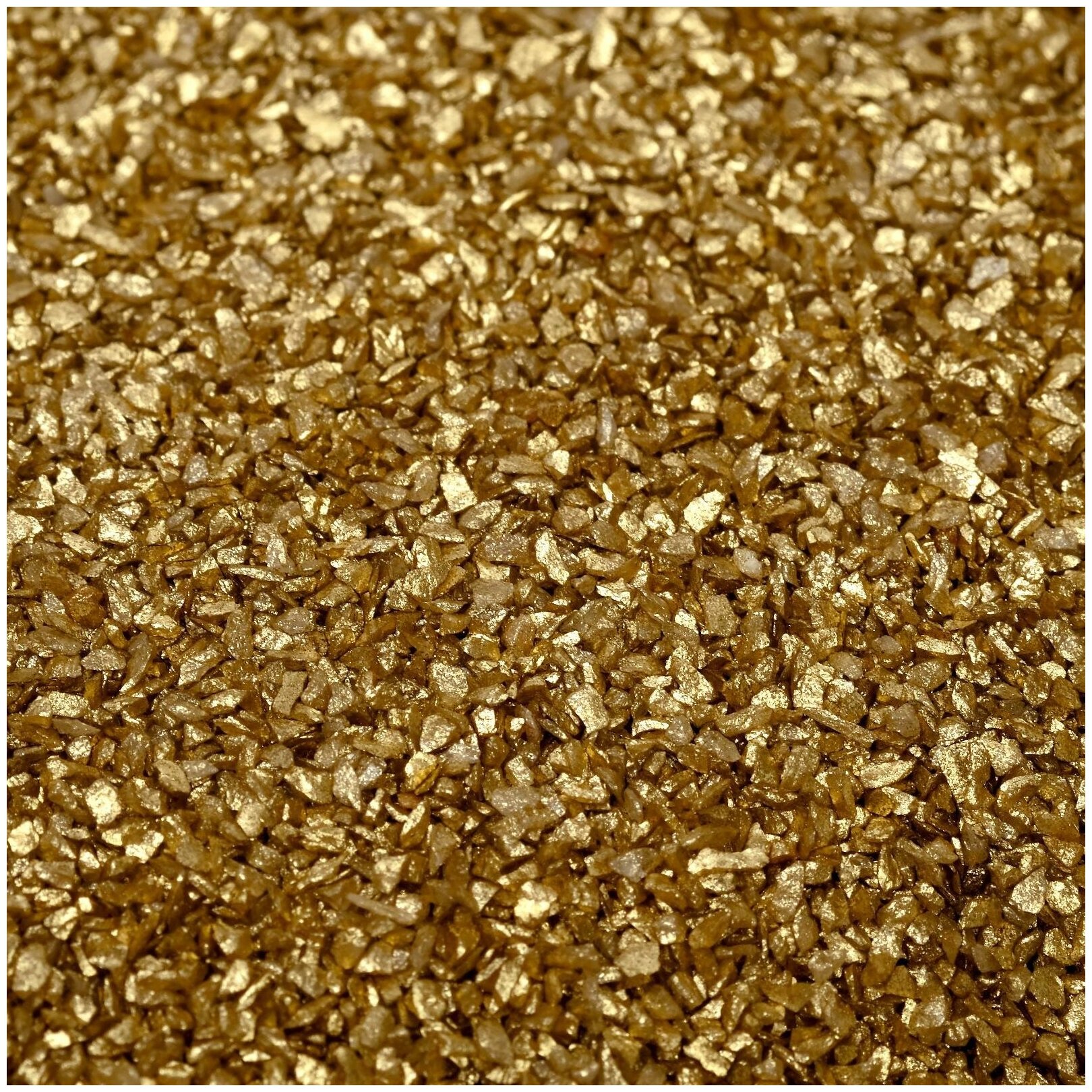 Грунт "Золотистый металлик" декоративный песок кварцевый, 250 г фр. 0,5-1 мм 5080261 - фотография № 2