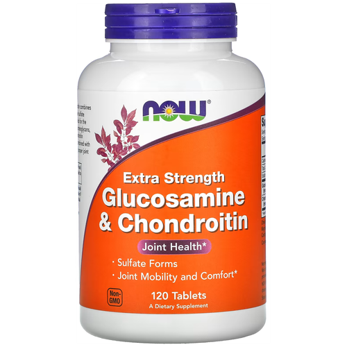 Препарат для укрепления связок и суставов NOW Extra Strength Glucosamine & Chondroitin, 120 шт.