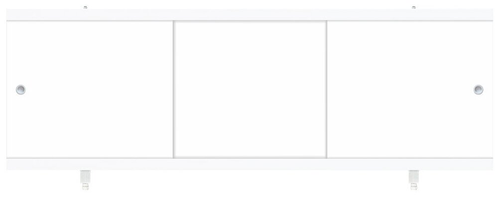 Экран для ванны Метакам Diletto ПВХ 120х54 см белый раздвижной (4650208862830)