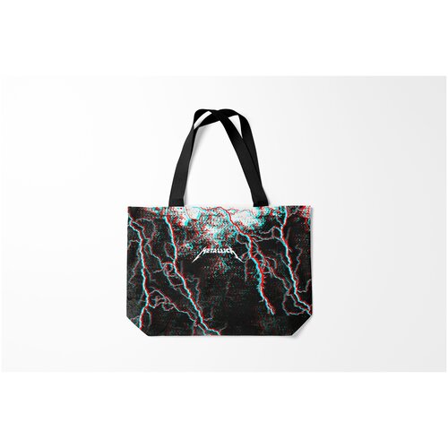 фото Сумка-шоппер / 46х35 см / рок / metallica glitch storm burnettie