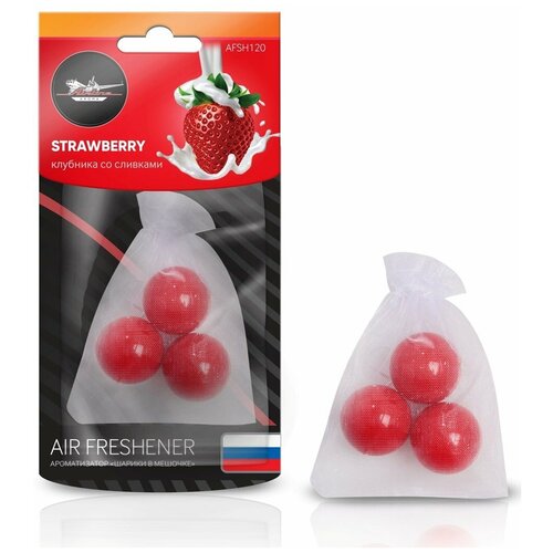 фото Ароматизатор "шарики в мешочке" клубника со сливками airline