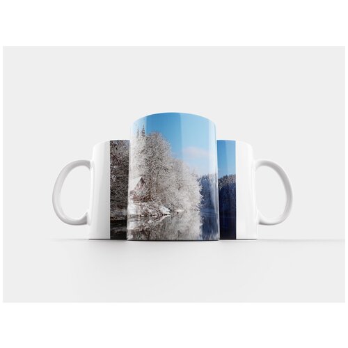 фото Кружка "зима, озеро, пейзаж" 320 мл lotsprints