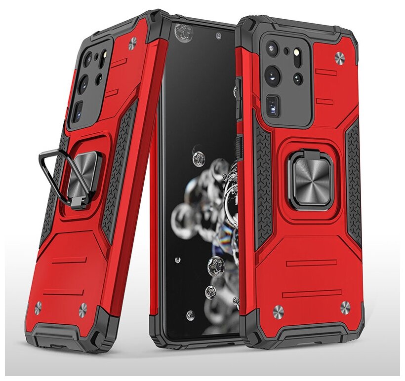 Противоударный чехол Legion Case для Samsung Galaxy S20 Ultra красный