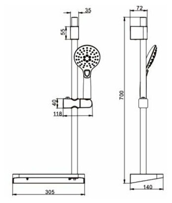 фото Душевой гарнитур Rose R109