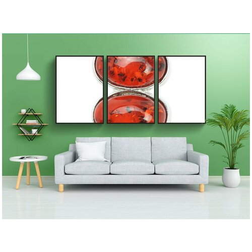 фото Набор модулных постеров для интерьера "янтарь, кулон, ювелирные изделия" 60x90 см. в тубусе, без рамки lotsprints