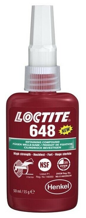 Loctite 648 50мл (вал-втулочный фиксатор быстроотверждаемый высокотемпературный)