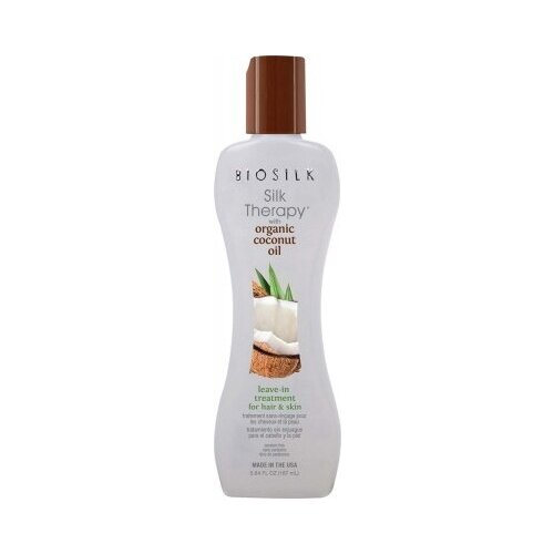 Biosilk Silk Therapy With Organic Coconut Oil Средство с кокосовым маслом для волос и кожи, 167 мл.