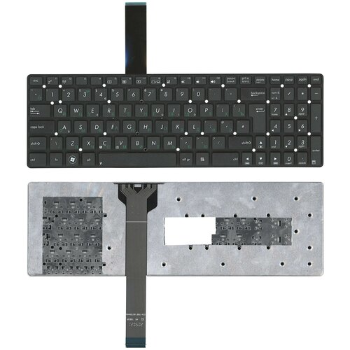 клавиатура для ноутбука asus k55 x501 k55xi черная без рамки большой enter Клавиатура для ноутбука Asus K55 черная без рамки (вертикальный Enter)