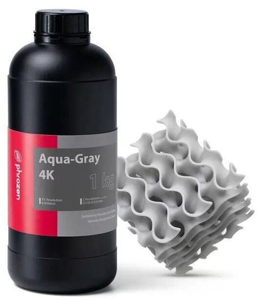 Фотополимер Phrozen Aqua Gray 4K серый 1 кг, для 3Д-печати