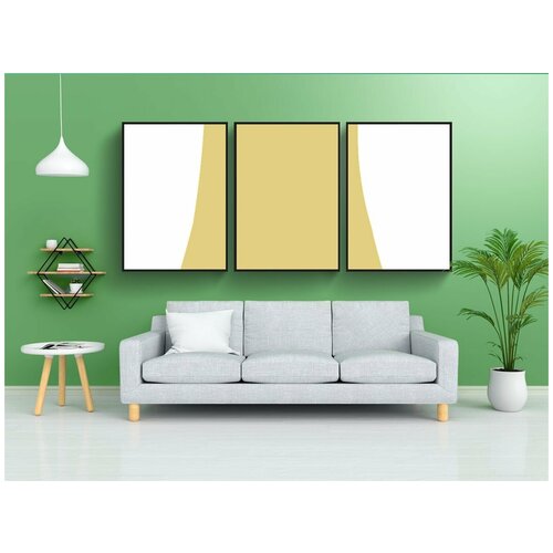 фото Набор модулных постеров для интерьера "платье, мода, бежевый" 60x90 см. в тубусе, без рамки lotsprints