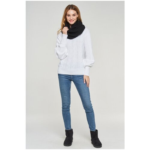 фото Шарф (снуд) женский 192-8172 (9500/0110 черный/черный, свободный) vay