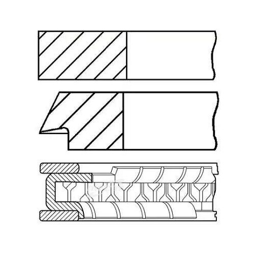 GOETZE 0812730000 Комплект поршневых колец для 1 цилиндра