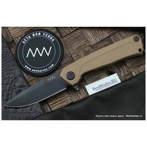 Складной нож ANV Z100 (DLC, liner lock, койот G10) складной нож anv z200 liner lock олива g10 n690